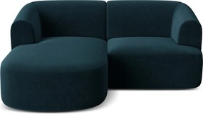 Colțar petrol cu tapițerie din catifea (cu colț pe partea stângă/cu șezlong) Campi – Cosmopolitan Design