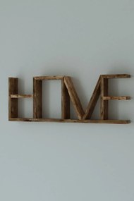 Raft de perete din lemn  Homs Home, 75 x 8 x 27 cm, maro