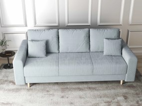 Canapea extensibilă dumonde cu ladă de depozitare si sezut confortabil din spuma high-density, Kronos Zoom Gri 210x100 cm