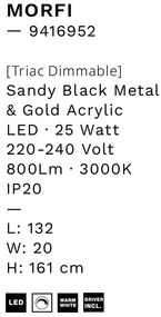 Lustra cu 5 pendule LED design modern Morfi