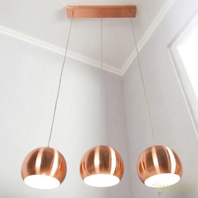Lustra cu 3 pendule design modern Copper Ball A-22975 VC