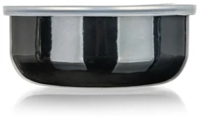 Banchet Set de boluri emailate METALLIC Negru, 8buc