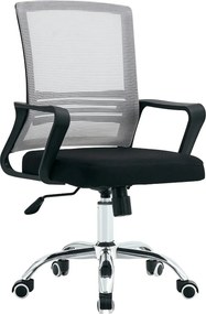 Scaun birou APOLO 2 NEW, gri/negru, plasa/plastic, 47x54x88/98 cm