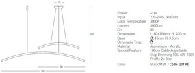Lustra LED dimabila design minimalist Paulen negru