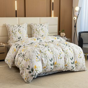 Lenjerie de pat din microfibra CITRUS GARDEN albă Dimensiune lenjerie de pat: 2 buc 70 x 90 cm | 200 x 220 cm