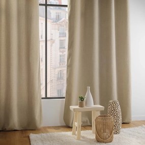Draperie bej din material bouclé 140x240 cm Wooly – douceur d'intérieur