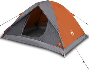 vidaXL Cort de camping cupolă 3 persoane, portocaliu, impermeabil