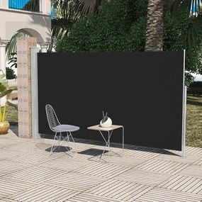 vidaXL Paravan pentru curte și terasă lateral 160 x 300 cm negru