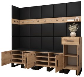 Set mobilier pentru hol Amanda 9 (Stejar artisan + roz). 1085930