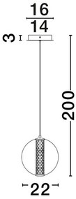 Pendul, Lustra LED design modern NAVI