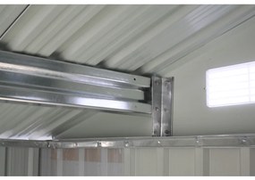 Căsuţă pentru grădină din tablă pentru scule, verde / alb, 2x1,3x1,8 m, HAMAL TIP 1