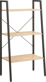 vidaXL Raft cu 3 niveluri, maro deschis / negru, 56x35x108 cm