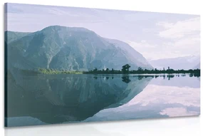 Tablou sceneria pictată a râului montan