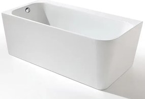 Cada freestanding Kreiner Maggie 160x75 cm finisaj alb stanga lipita de perete BTW