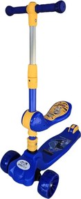 Trotineta 2 in 1 pentru copii cu roti luminoase din silicon NOVOKIDS™ Mini Scooter 8010, Cu melodii , 3 roti, Pliabila, Maner reglabil pe inaltime,