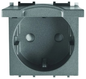 Priza standard german cu capac 2 module Thea Modular Panasonic, Neagra