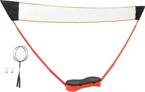 vidaXL Set badminton 2 rachete/plasă/cutie de depozitare 292x30x152 cm