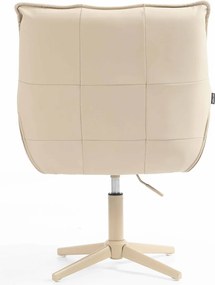 HR560CROSS Scaun Crem Piele Ecologica Premium Soft cu Bază Crem