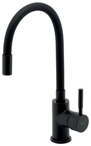 Baterie de chiuvetă cu pipă flexibilă FERRO negru mat