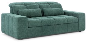 Canapea cu trei locuri Magnelio III cu scaun extensibil electric - boucel verde Catch Me 10