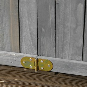 Outsunny Jardinieră din Lemn Pliabilă Jardinieră Ridicată pentru Culturi Legume Flori în Curte Balcon Terasă 70x30x25 cm Gri | Aosom Romania