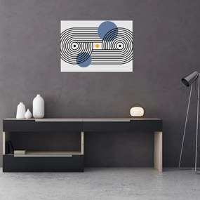 Tablou pe sticlă - Abstracție minimalistă N⁰3 (70x50 cm)