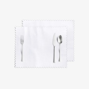 Goldea suporturi farfurii teflonate - alb - 2 buc 30 x 40 cm