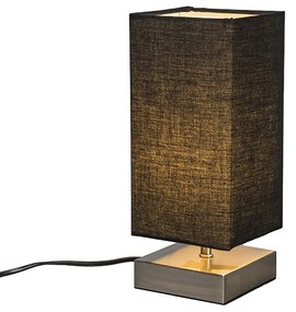 Lampa de masa moderna neagra cu otel - Milo