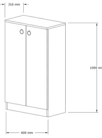 Pantofar DEFNE 100x60 cm bej