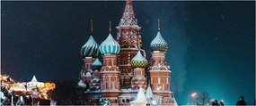 Tablou construcției din Rusia (120x50 cm)