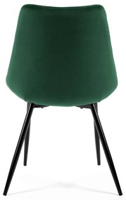 Scaun de sufragerie Sariel (verde închis) (2buc). 1071281