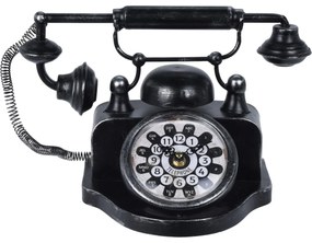 Ceas de masă Old telephone, negru