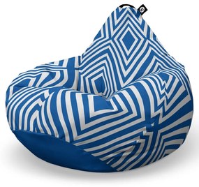 Fotoliu Puf Bean Bag tip Para XL, Diamond, Blue