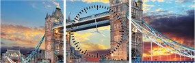 Tablou - Tower Bridge, Londra, Anglia (cu ceas) (90x30 cm)