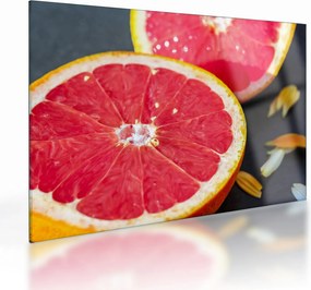 Tablou pe sticlă cu grapefruit tăiat (70x50 cm)