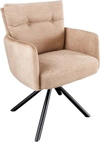 Set de 2 scaune pivotante BIG GEORGE sampanie bej