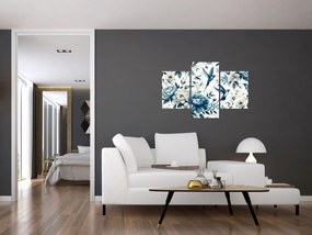 Tablou - Colibri cu flori (90x60 cm)