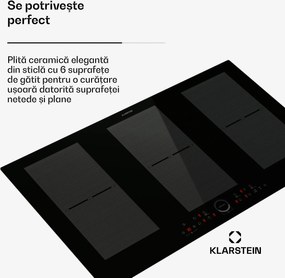 Klarstein Delicatessa 90 Full Flex plita incorporabila cu inductie 6 zone 10 500 W