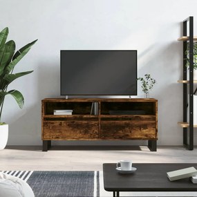 Comoda TV, stejar fumuriu, 100x34,5x44,5 cm, lemn prelucrat