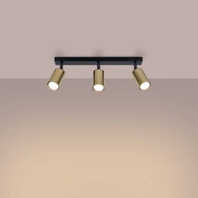 Spot Sollux SL.1384 WINX 3xGU10/10W/230V negru/auriu