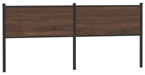 vidaXL Tăblie de pat de schimb, stejar maro, 200 cm, lemn prelucrat și oțel