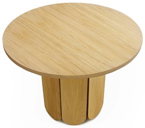 Masă dining cu aspect de lemn de stejar Woodman Soft, ø 98 cm