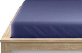 Cearsaf Jersey HIGHFIT albastru inchis 90 x 200 cm