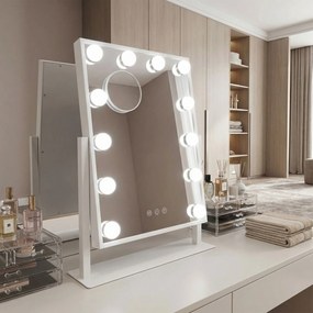 Oglindă LED HOLLYWOOD White 30x40