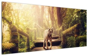 Tablou cu tigrul în djunglă (120x50 cm), în 40 de alte dimensiuni noi