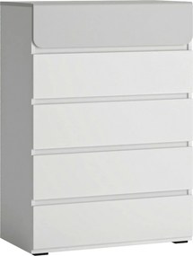 Comoda ALBI, alb, PAL laminat, 72x42x102 cm