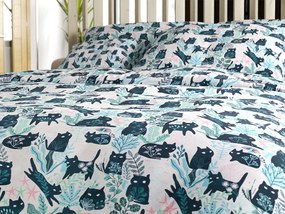 Lenjerie de pat din microfibra CREEPY CATS colorat Dimensiune lenjerie de pat: 70 x 90 cm | 140 x 200 cm