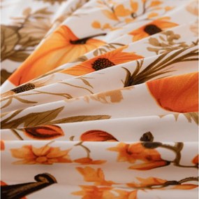 Lenjerie de pat din microfibra FLOWERS AND PUMPKINS portocaliu Dimensiune lenjerie de pat: 70 x 90 cm | 140 x 220 cm