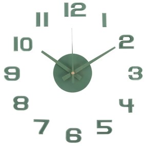 Karlsson 6001GR ceas decorativ autoadeziv verde,diametru 40 cm