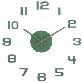 Karlsson 6001GR ceas decorativ autoadeziv verde,diametru 40 cm